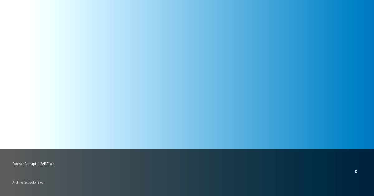 Recovering corrupted RAR files